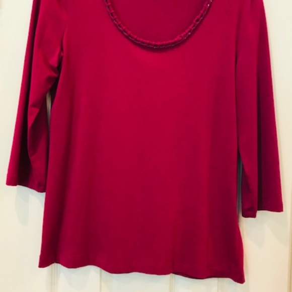 Dana Buchman Raspberry Top - Picture 2 of 7